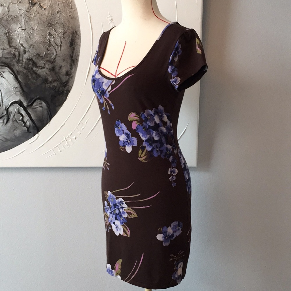 Fitted Floral Tee Dress